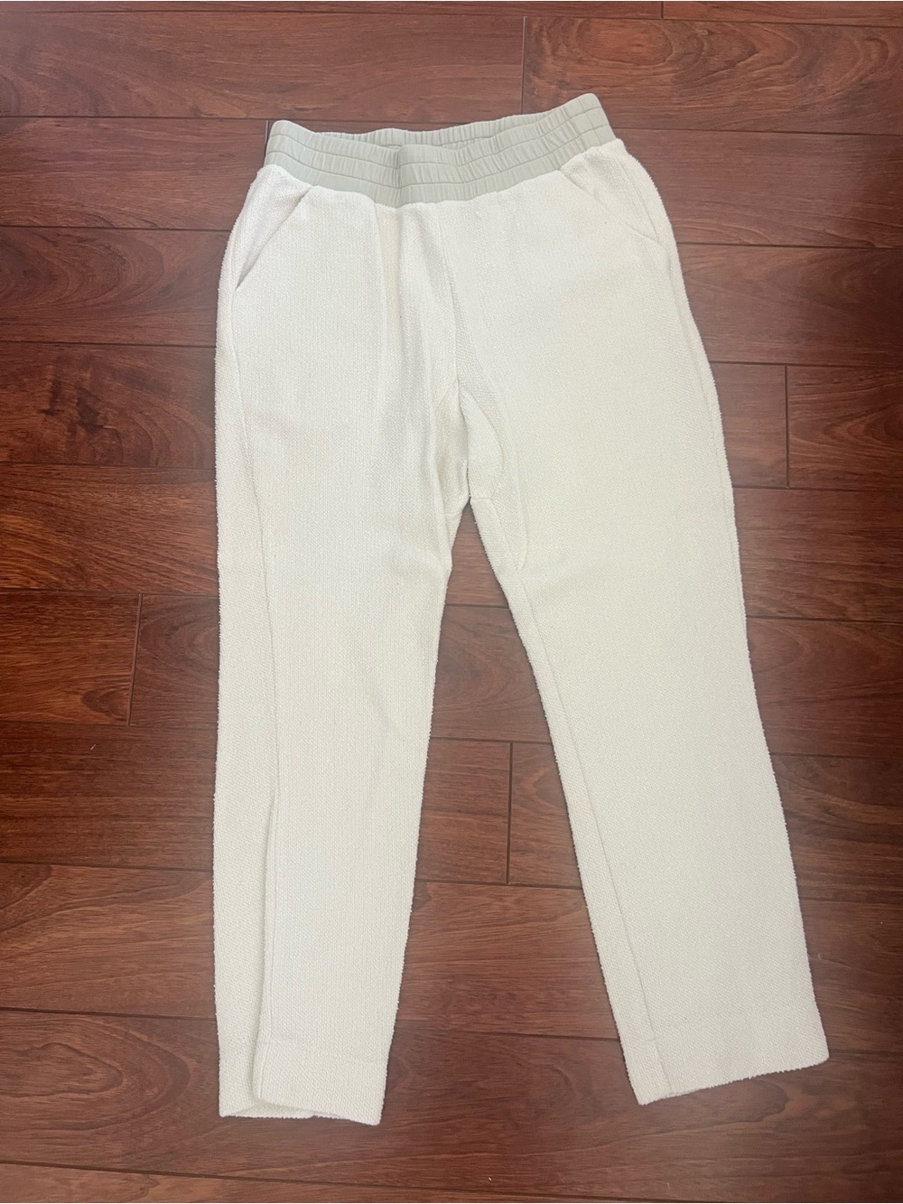 Varley Brymhurst Ivory Textured Sweatpants